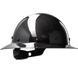 PIP Wolfjaw 280-HP1471R-11 Non-Vented Full Brim One Size Fits Most Black Carbon Fiber Smooth Dome Hard Hat