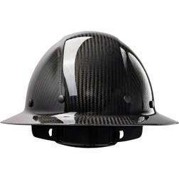 PIP Wolfjaw 280-HP1471R-11 Non-Vented Full Brim One Size Fits Most Black Carbon Fiber Smooth Dome Hard Hat