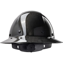 PIP Wolfjaw 280-HP1471R-11 Non-Vented Full Brim One Size Fits Most Black Carbon Fiber Smooth Dome Hard Hat