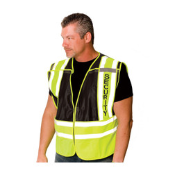 PIP 302-PSV-BLK Black Polyester Public Safety Vest