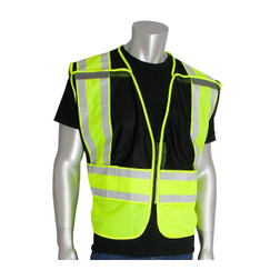 PIP 302-PSV-BLK-NL Black Polyester Public Safety Vest