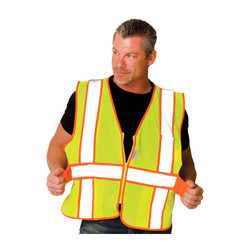 PIP 302-USV5 One Size Fits Most Polyester Two-Tone Expandable Safety Vest