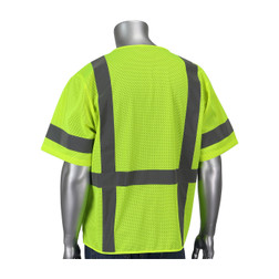 PIP 303-0710B Hi-Vis Yellow Polyester Value Mesh Safety Vest
