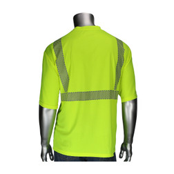 PIP 312-1275B Hi-Vis Yellow 100% Polyester Short Sleeve Protective T-Shirt
