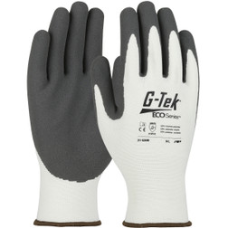 PIP G-Tek ECO Series 31-530R Seamless Knit White Recycled Yarn/Spandex Nitrile Coated General Purpose Gloves