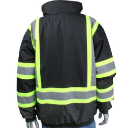 PIP 331-1745 Black 300 D. Polyester Two-Tone Bomber Jacket