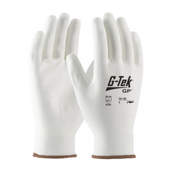 PIP G-Tek 33-125 Seamless Knit White Nylon Polyurethane Coated General Purpose Gloves