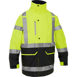 PIP Bisley 333M6375H Hi-Vis Yellow 300D Polyester Ripstop Protective Jacket