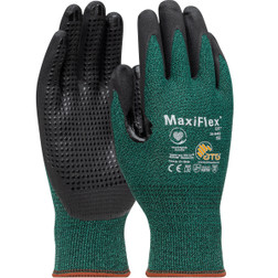 PIP MaxiFlex Cut 34-8443 Seamless Knit Green Nitrile Coated Engineered Yarn Cut Resistant Gloves