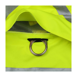 PIP VizAR 355-2500AR 14 Cal Hi-Vis Yellow 100% Cotton/Polyester Heavy Duty Waterproof Breathable Flame Resistant Rain Jacket