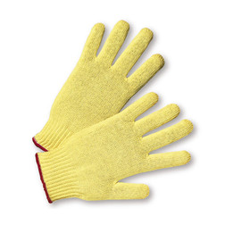 PIP 35KEL Seamless Knit Uncoated Ladies Yellow DuPont Kevlar Medium Weight Cut Resistant Gloves