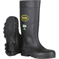 PIP Boss Footwear 383-820 Black PVC Slip-On Over-the-Sock Full Safety Steel Toe and Midsole Boot