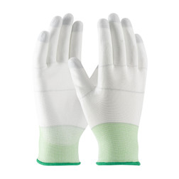 PIP CleanTeam 40-C125 Seamless Knit White Nylon Polyurethane Coated Critical Environment Gloves