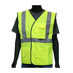 PIP Viz-Up 47203 Hi-Vis Yellow Polyester Solid Safety Vest