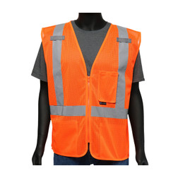 PIP Viz-Up 47210 Hi-Vis Orange Polyester Mesh Safety Vest