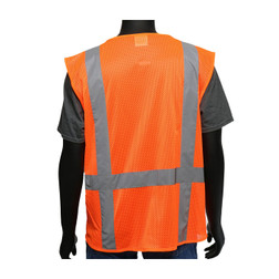 PIP Viz-Up 47218 Hi-Vis Orange Polyester Mesh Flame Resistant Safety Vest