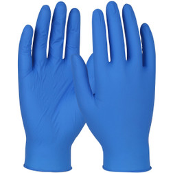 PIP QRP Qualatrile 4BQF09 Blue Nitrile Rolled Disposable Critical Environment Gloves