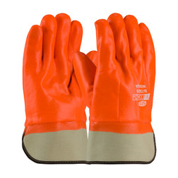 PIP ProCoat 58-7305 Safety PVC Coated Men's Hi-Vis Orange PVC Insulated Premium Cold Protection Gloves