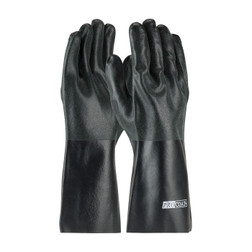 PIP ProCoat 58-8140DD Straight Men's Black PVC Chemical Resistant Gloves