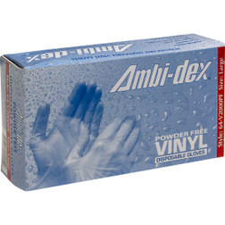PIP Ambi-dex 64-V2000PF White Vinyl Rolled Powder Free Industrial Grade Disposable Gloves