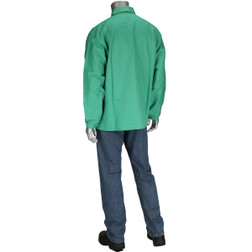 PIP Ironcat 7040 Green 100% Cotton Flame Resistant Welding Jacket
