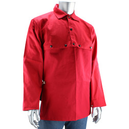 PIP Ironcat 7045R/20 20 in Red 100% Cotton Flame Resistant Welding Bib Apron