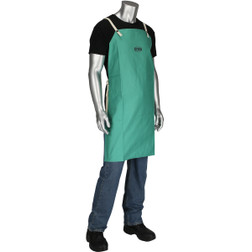 PIP Ironcat 7080 Green 100% Cotton Flame Resistant Welding Apron