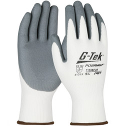 PIP G-Tek PosiGrip 715SNFLW Seamless Knit White Nylon Nitrile Coated General Purpose Gloves