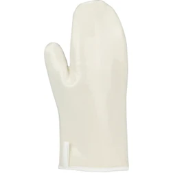 PIP QRP Qualatherm 73G Open Silicone Coated Large White Silicone Rubber Heat & Cold Resistant Mitt Critical Environment Gloves