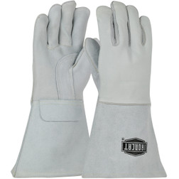 PIP Ironcat 9061 Natural Top Grain Elkskin Leather Gauntlet Hand Protect Welding Gloves