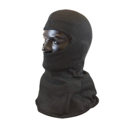PIP 906-8416CBX One Size Fits Most Black Carbon Emergency Responder Full Face Hood with Two Ply Top/Two Ply Bib