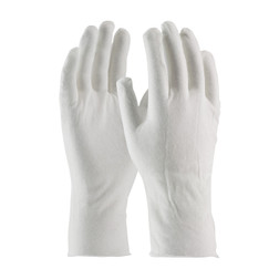 PIP CleanTeam 97-500/12 Men's White Cotton Premium Light Weight Cotton Lisle Inspection Critical Environment Gloves