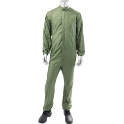 PIP Uniform Technology CCRE4NX-96SG 5 Cal Sage Green Nomex ChemArc 5 Reusable Cleanroom Coverall