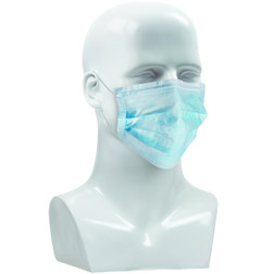 PIP Uniform Technology CDTAPOFM-BL-O/S One Size Fits Most Light Blue Ear Loop Disposable Face Mask