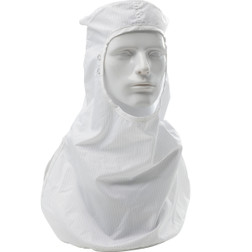 PIP Uniform Technology CHPO-68WH White 99% Polyester/1% Carbon Maxima ESD Reusable Cleanroom Hood