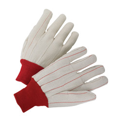 PIP K81SCNCRI Knit Wrist Large Natural 18 oz Polyester/Cotton Fabric Work Gloves