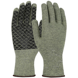 PIP Kut Gard M530-PCX1 Seamless Knit Green ATA Fiber/Elastane PVC Coated Blended Medium Weight Cut Resistant Gloves