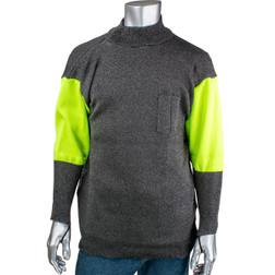PIP Kut Gard ATA PreventWear P190SP3CMHVBUV-PP1TL Dark Gray ATA Fiber Blended Cut Resistant Pullover