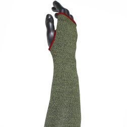 PIP Kut Gard S13ATAFR/4HA-NW-ES6T Green ATA Fiber Blended Flame Resistant Cut Resistant Sleeve