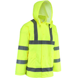 PIP West Chester WW4033J Hi-Vis Yellow Polyester Waterproof Rain Jacket