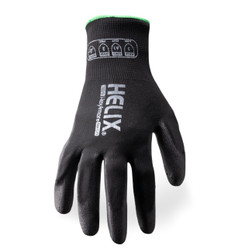 HexArmor 1030 Helix Black Polyester A1 Cut Level Cut-Resistant Gloves - 12 Pair