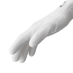 HexArmor 1031 Helix White Polyester Shell A1 Cut Level Cut-Resistant Gloves - 12 Pair