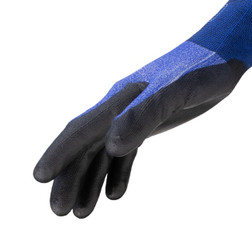 HexArmor 1032 Helix Blue/Black Nylon/Spandex A1 Cut Level Cut-Resistant Gloves - 12 Pair