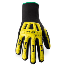HexArmor 1095 Helix Black/Gray High-Performance Nylon A1 Cut Level Safety Gloves - 12 Pair