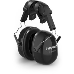 HexArmor 17-15001 K-Series Ceros K1C 22 dB Hard Hat Mounted Black Cup Slot-Adapted Earmuff - 1 Pair