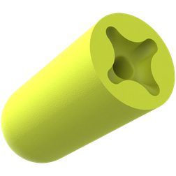 HexArmor 18-11001 accuFit 32 dB Yellow Polyurethane Foam Disposable Earplug