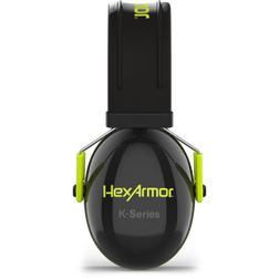 HexArmor 19-10002 K-Series Ceros K2 26 dB Over-The-Head Black Cup Earmuff - 1 Pair