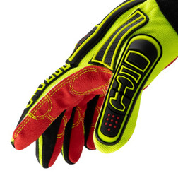 HexArmor 2021X Rig Lizard Hi-Vis Yellow/Red IR-X Impact Exoskeleton A3 Cut Level Cut-Resistant Gloves - 12 Pair