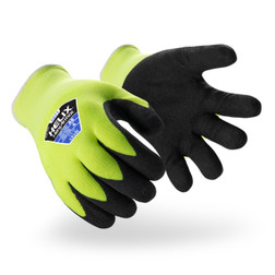 HexArmor 2077 Helix Lime Cuff/Black Palm Acrylic and Fiberglass A6 Cut Level Cut-Resistant Gloves - 12 Pair