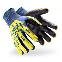 HexArmor 3015 Helix Blue/Black Ultra-Thin HPPE/Steel A2 Cut Level Cut-Resistant Gloves - 12 Pair